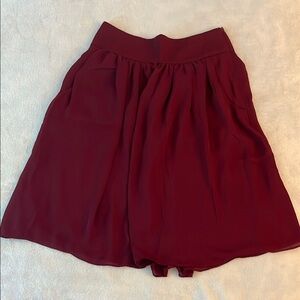 3 for $25! Ann Taylor Burgundy  A-line Skirt, size 2‎
